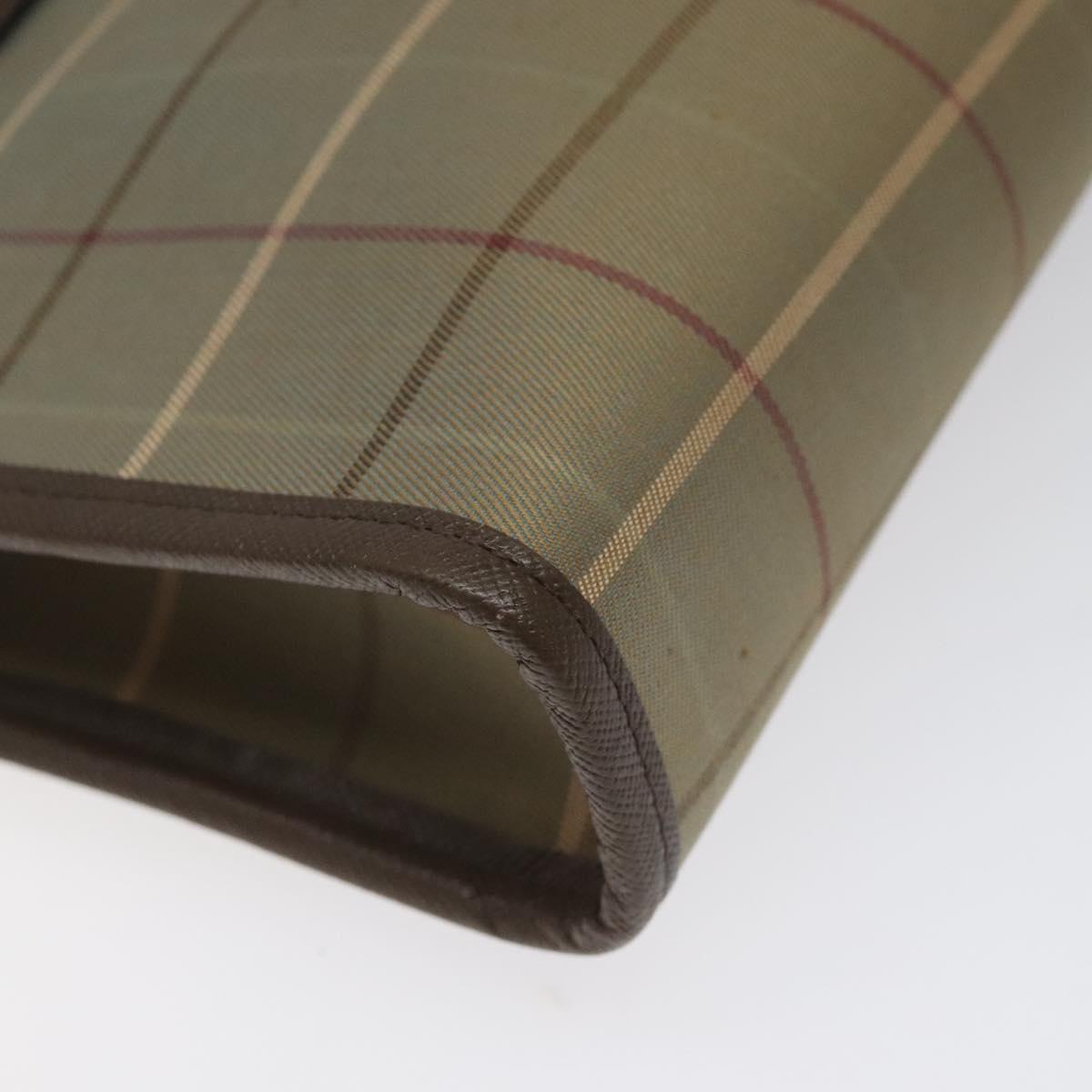 Burberrys Nova Check Clutch Bag Canvas Brown Auth bs23897