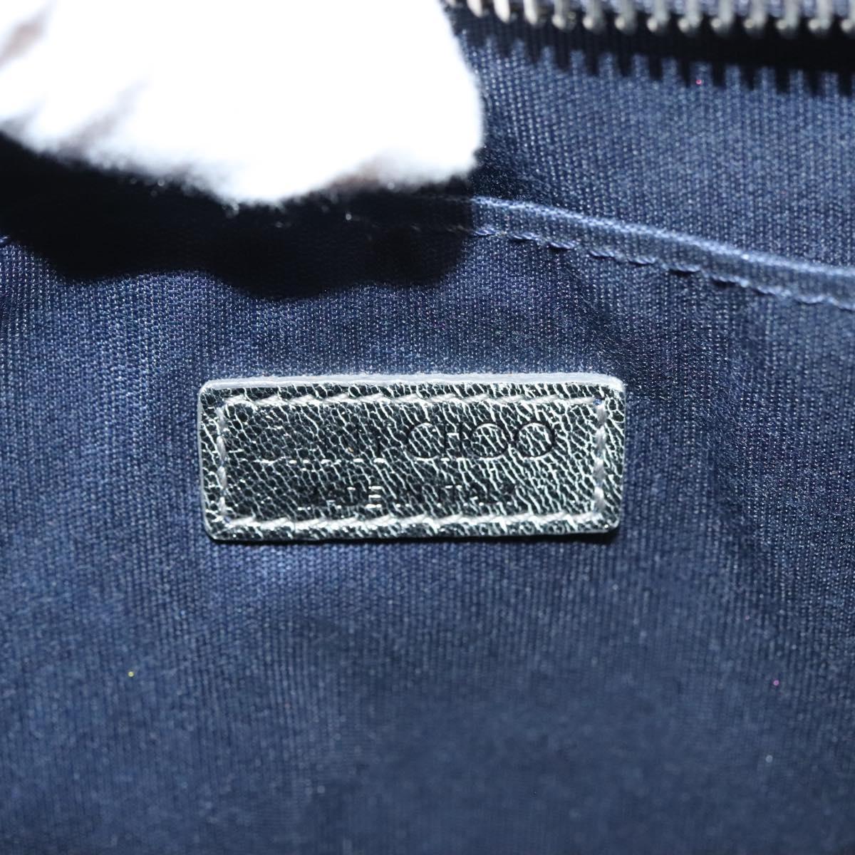 Jimmy Choo Clutch Bag Leather Silver Auth bs23914