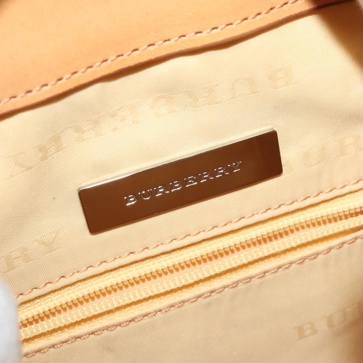 BURBERRY Shoulder Bag Canvas Leather White Auth bs23926