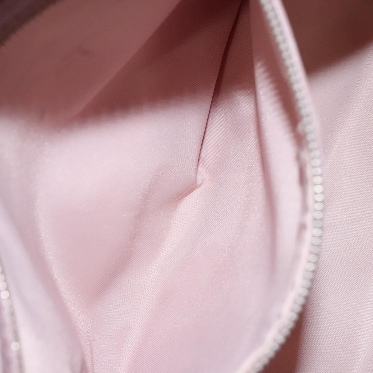 Christian Dior Canage Hand Bag Nylon Pink Auth bs23930