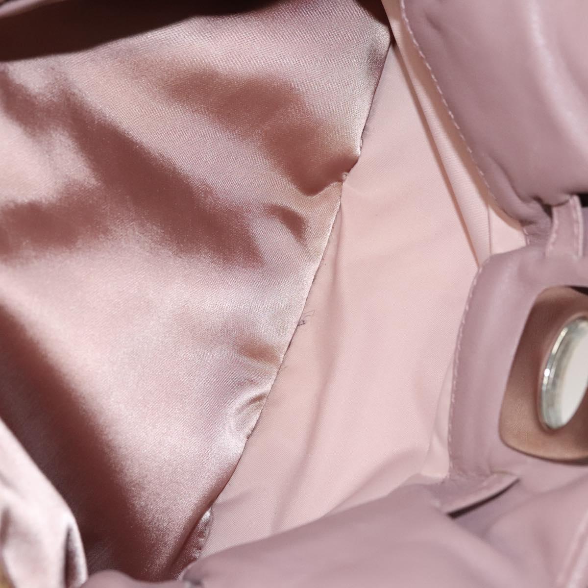 Christian Dior Canage Hand Bag Nylon Pink Auth bs23930