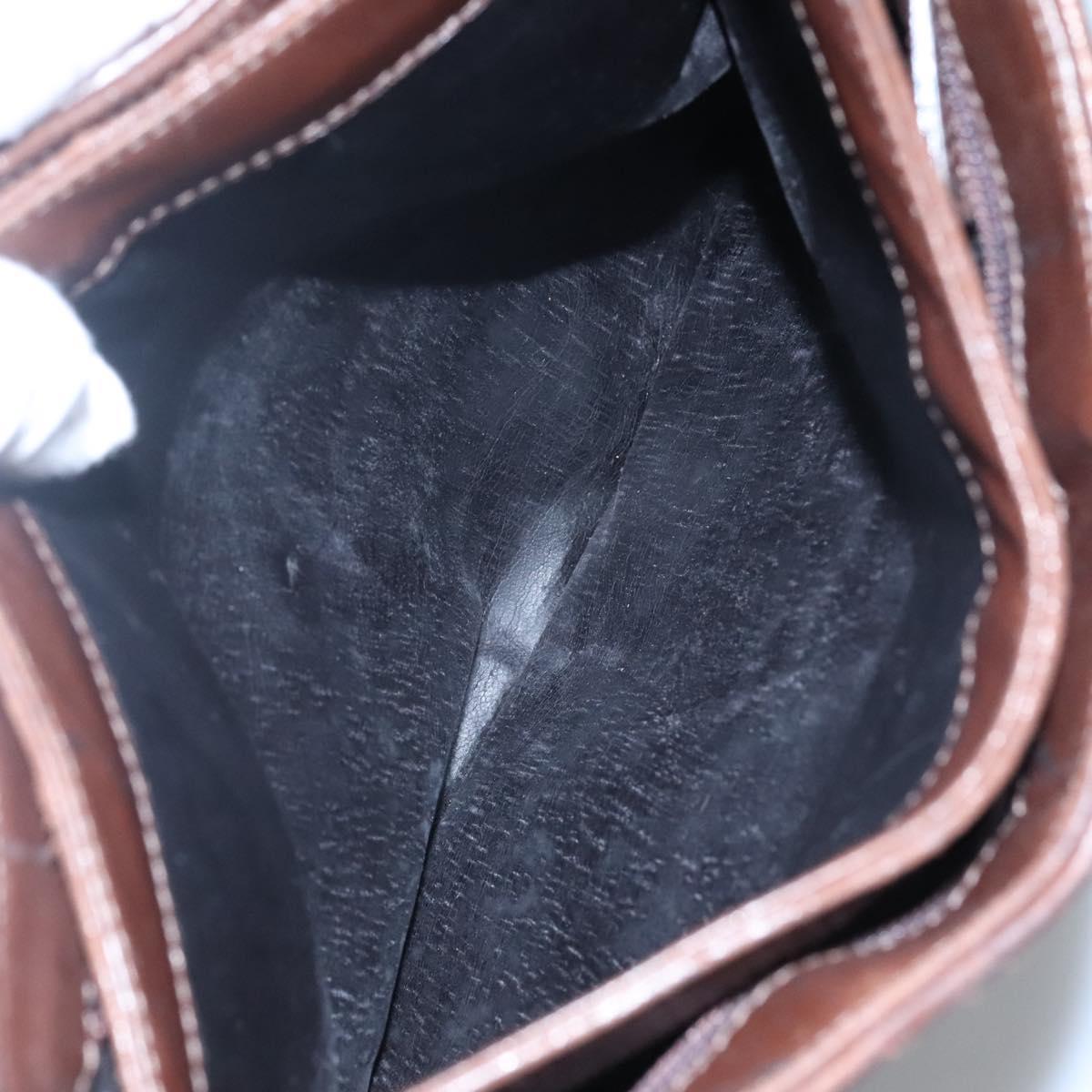 GUCCI Tote Bag Leather Brown Auth bs23937