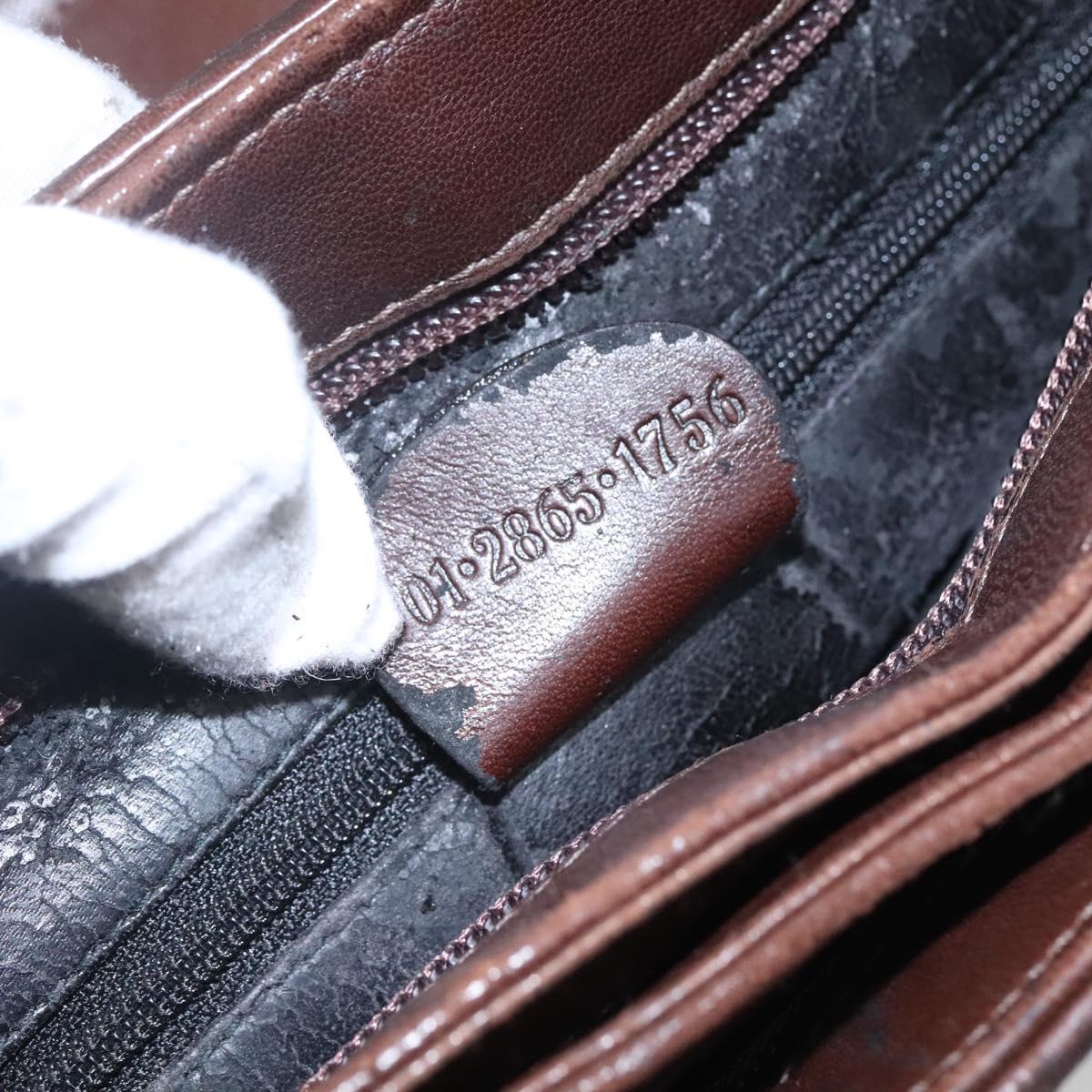 GUCCI Tote Bag Leather Brown Auth bs23937