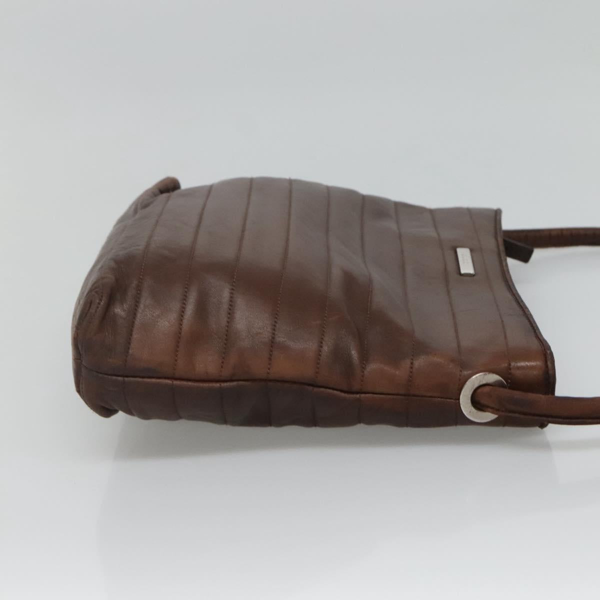 GUCCI Tote Bag Leather Brown Auth bs23937