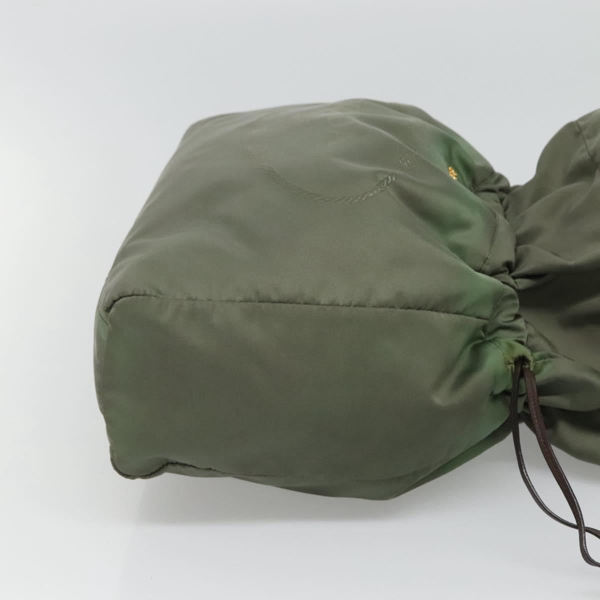 PRADA Shoulder Bag Nylon Khaki Auth bs23949