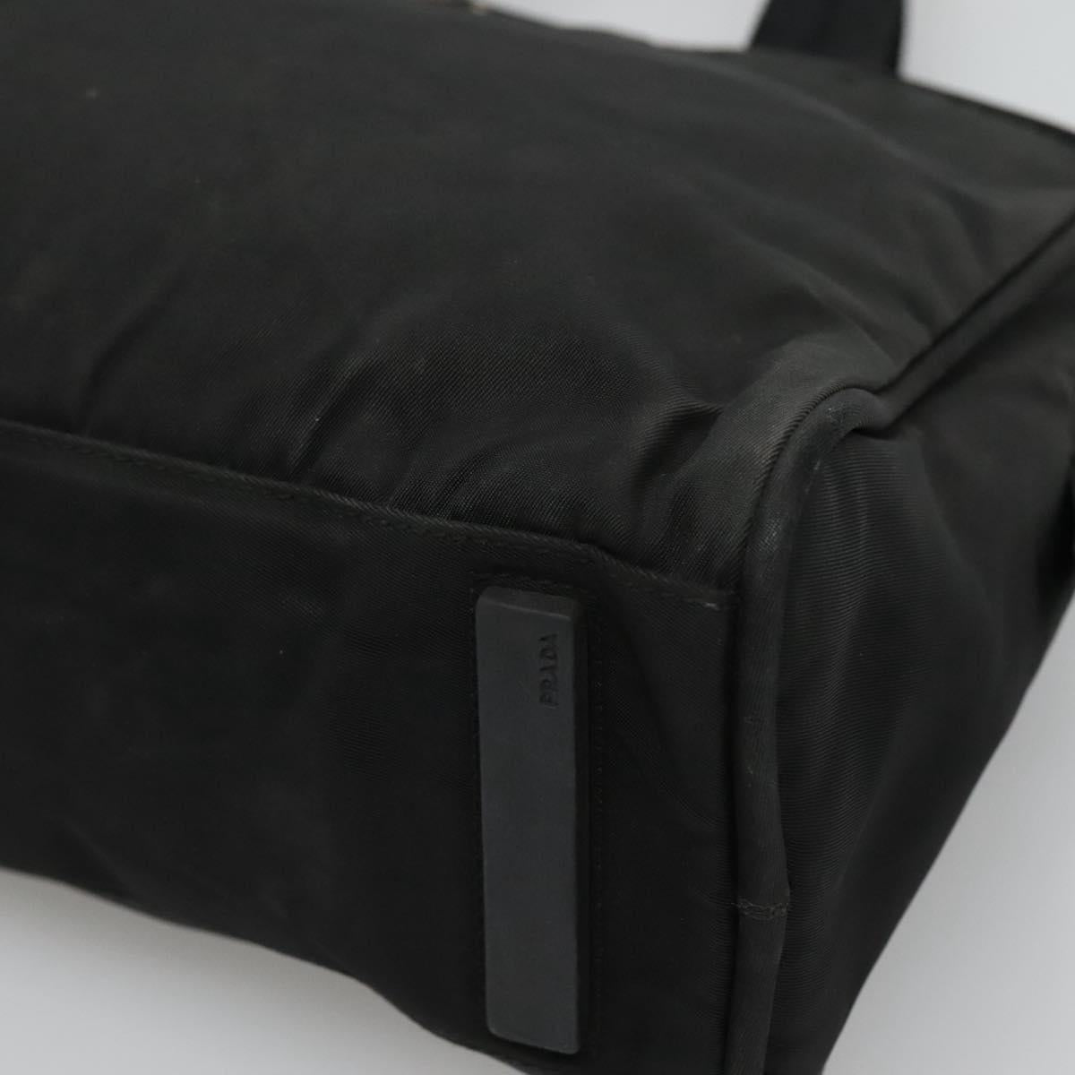 PRADA Hand Bag Nylon Black Auth bs23959