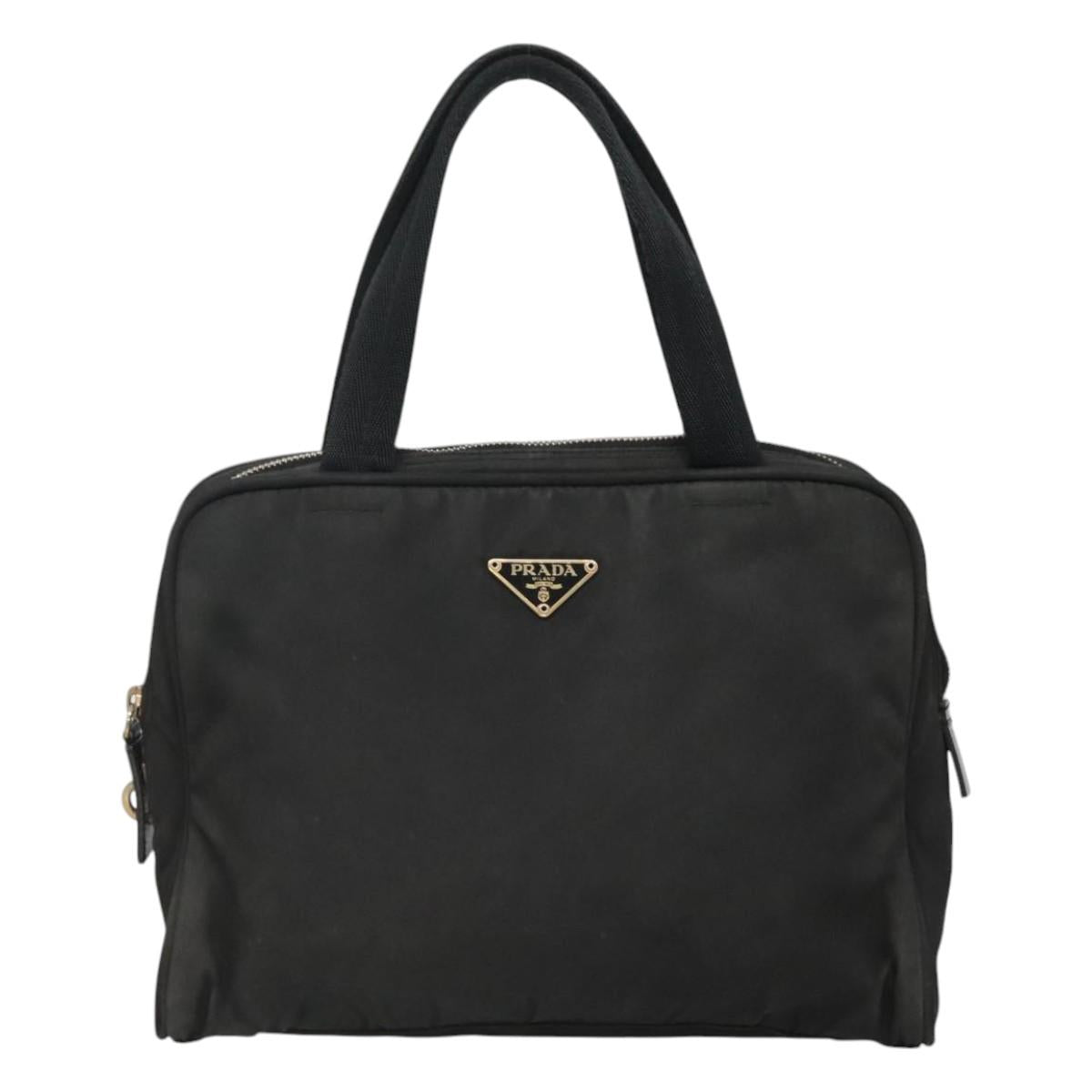 PRADA Hand Bag Nylon Black Auth bs23959