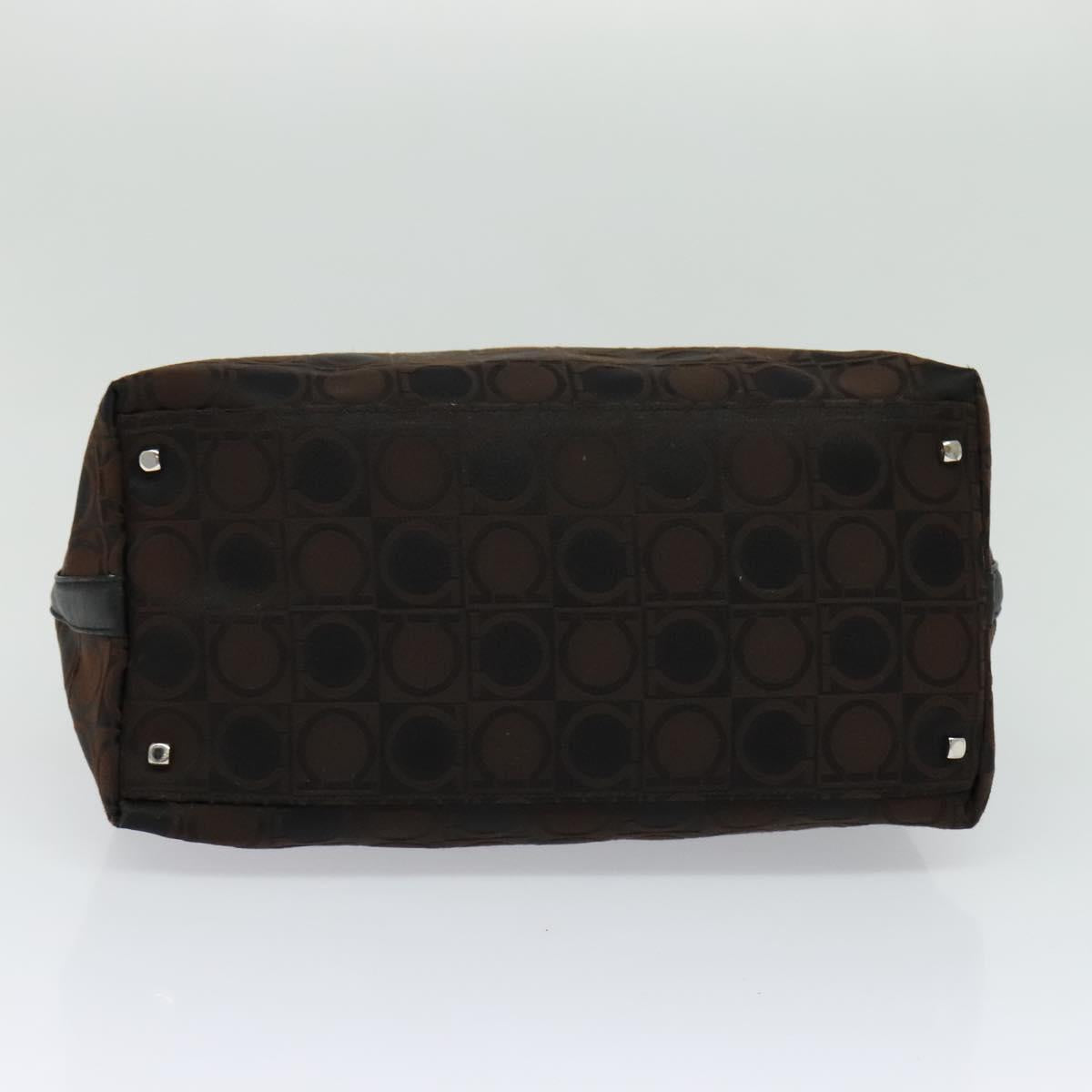 Salvatore Ferragamo Shoulder Bag Canvas Brown Auth bs23964
