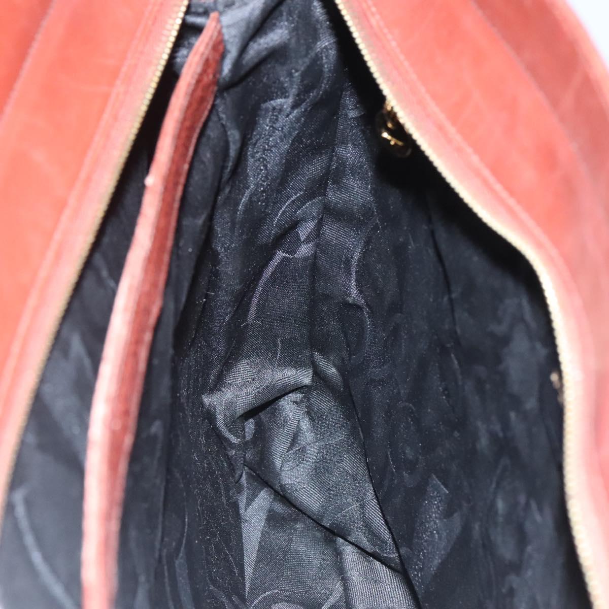 Salvatore Ferragamo Shoulder Bag Leather Brown Auth bs23965