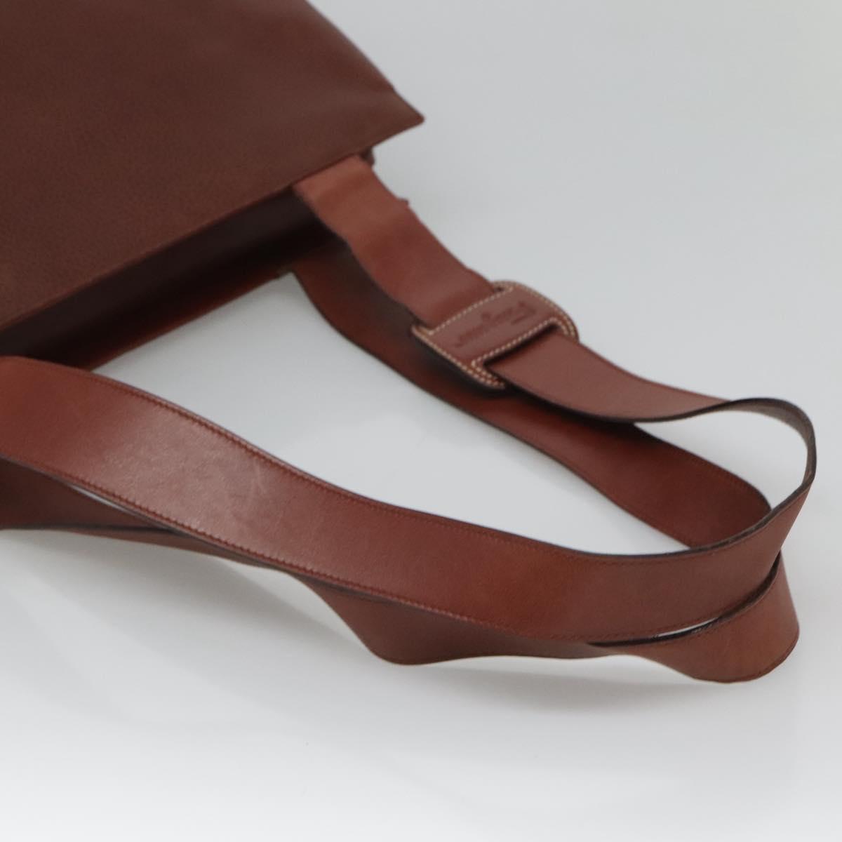 Salvatore Ferragamo Shoulder Bag Leather Brown Auth bs23965