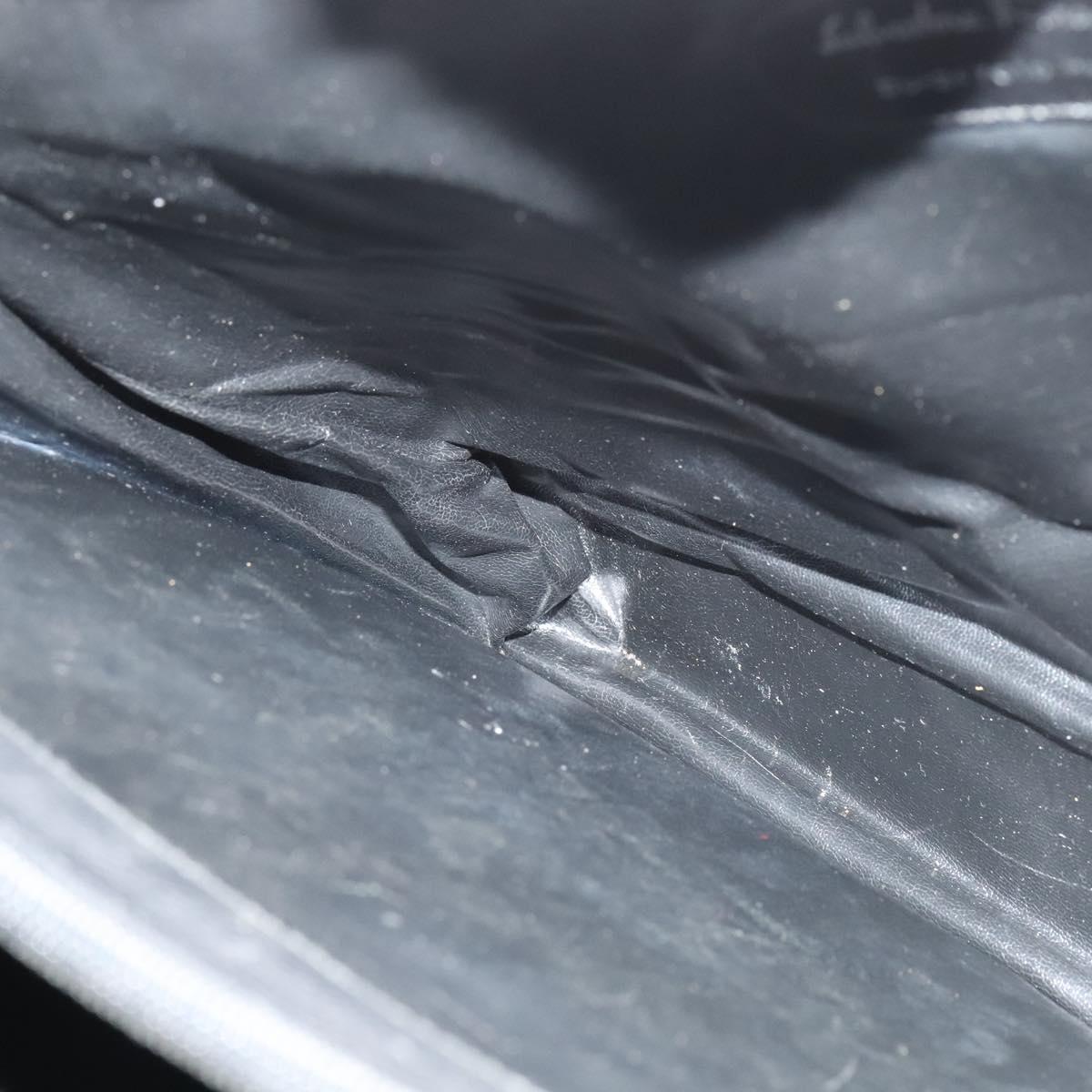 Salvatore Ferragamo Business Bag Leather Black Auth bs23984