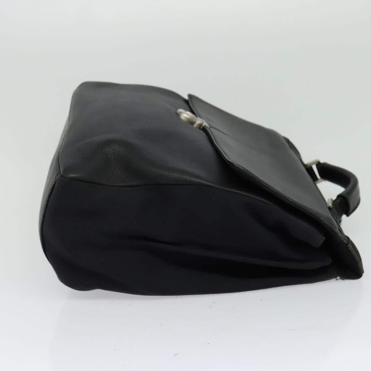 Salvatore Ferragamo Business Bag Leather Black Auth bs23984