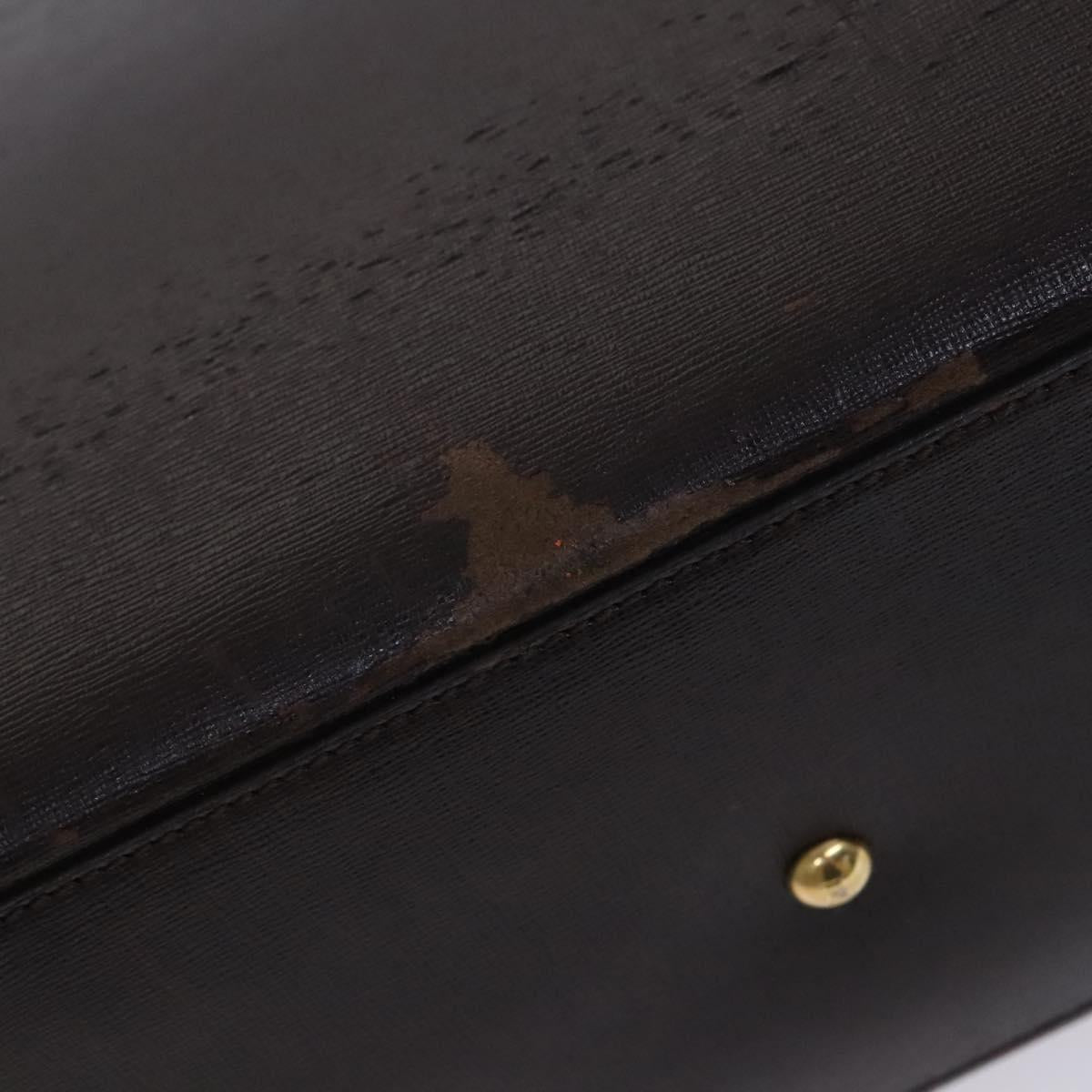 FENDI Toulouse Tote Bag Leather 2way Brown Gold Auth bs24036