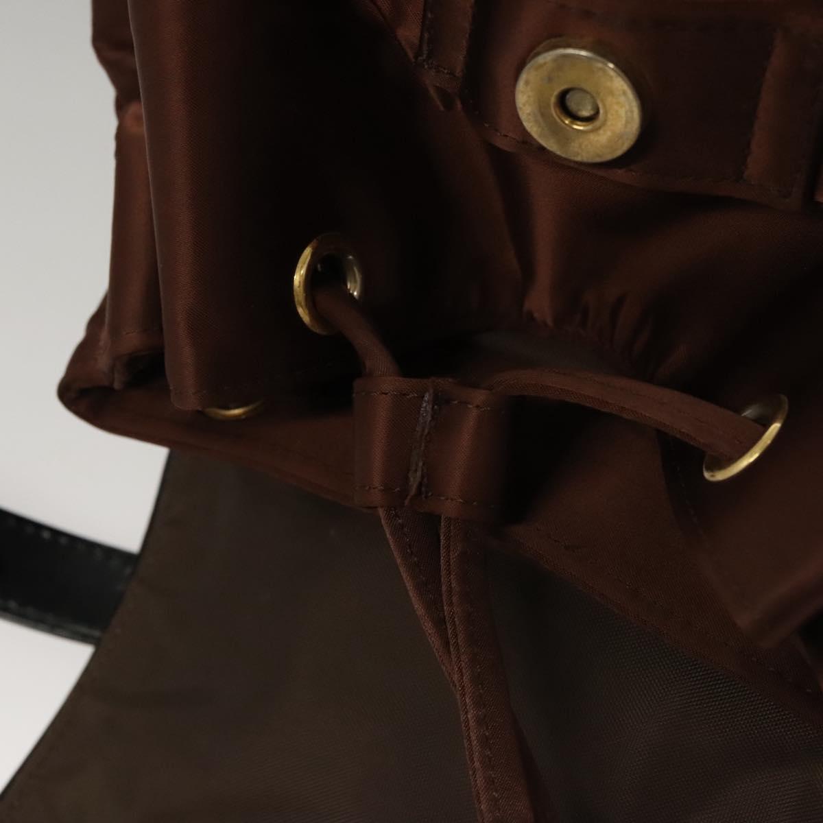 BALENCIAGA Backpack Nylon Brown Auth bs24055