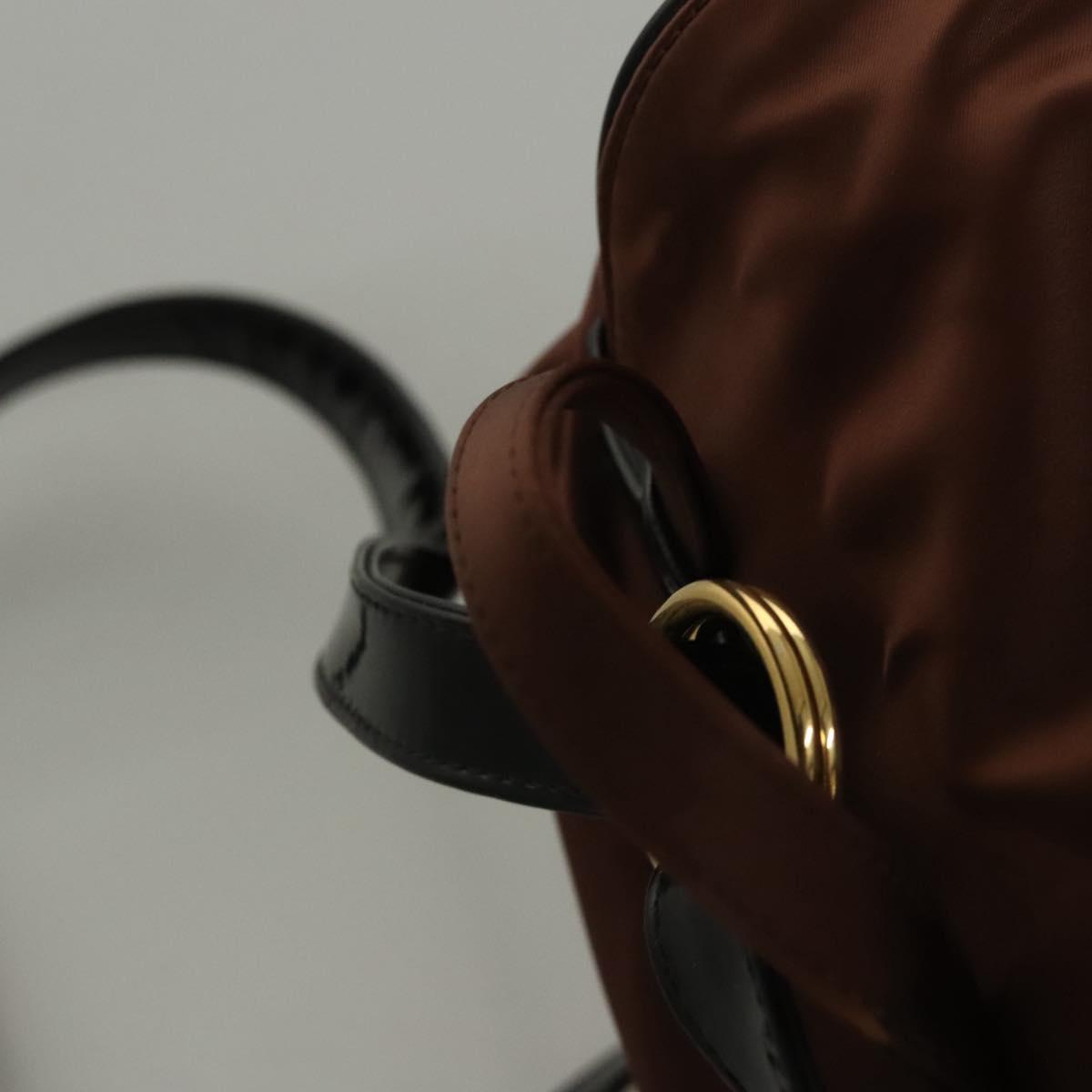 BALENCIAGA Backpack Nylon Brown Auth bs24055