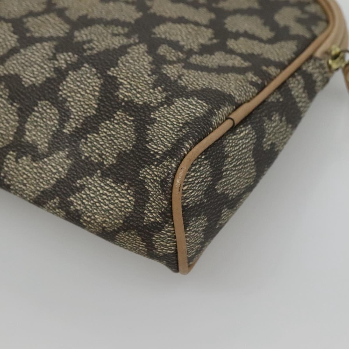 SAINT LAURENT Clutch Bag PVC Gray Auth bs24056