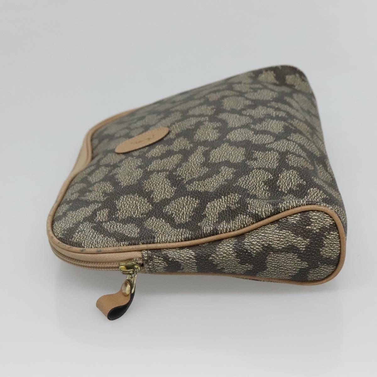 SAINT LAURENT Clutch Bag PVC Gray Auth bs24056