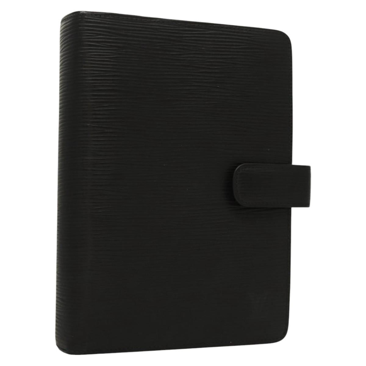 LOUIS VUITTON Epi Agenda MM Day Planner Cover Black R20042 LV Auth bs24082