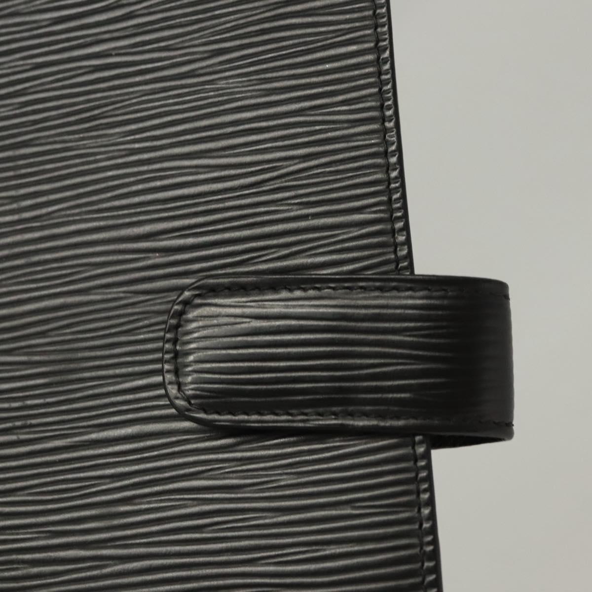 LOUIS VUITTON Epi Agenda MM Day Planner Cover Black R20042 LV Auth bs24082