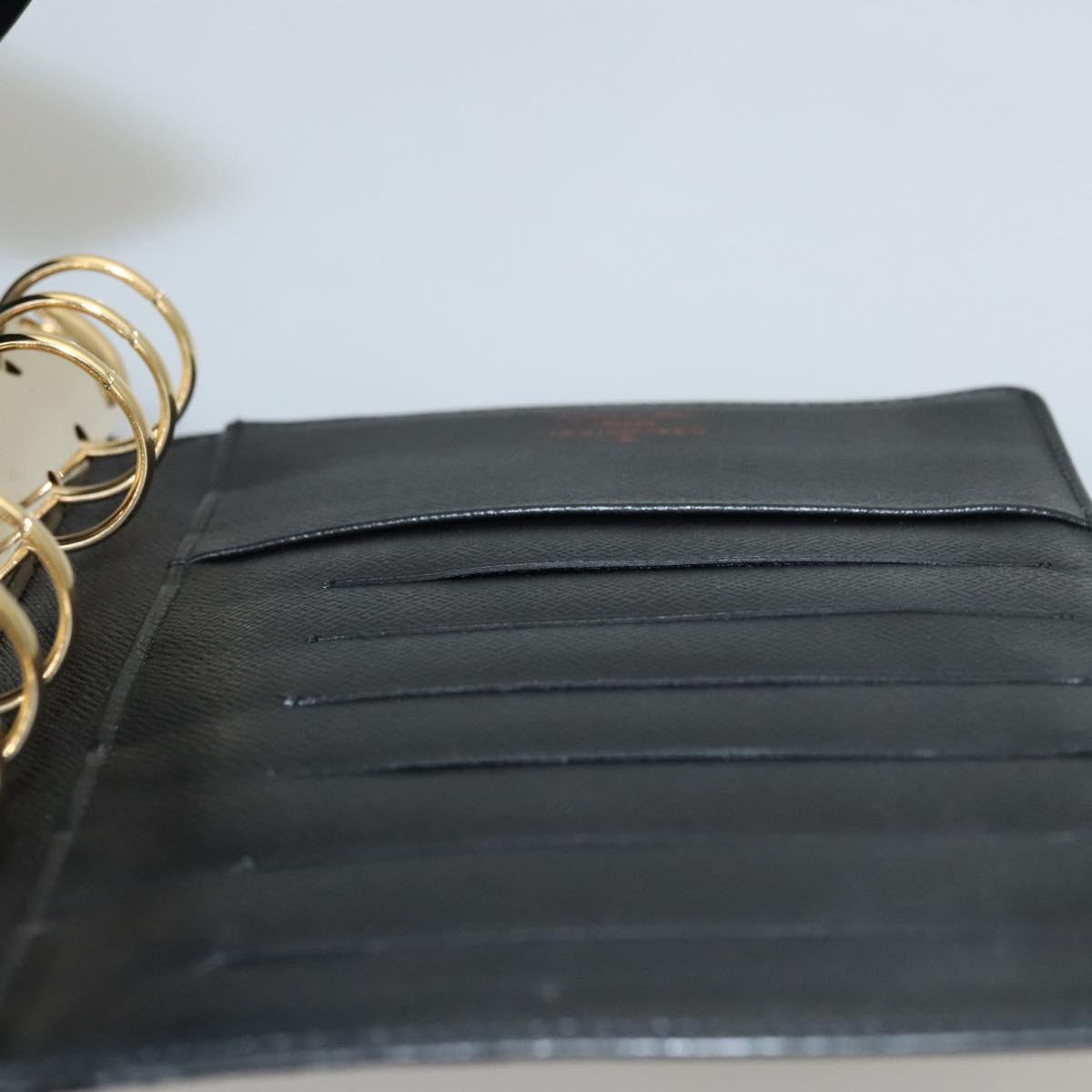 LOUIS VUITTON Epi Agenda MM Day Planner Cover Black R20042 LV Auth bs24082