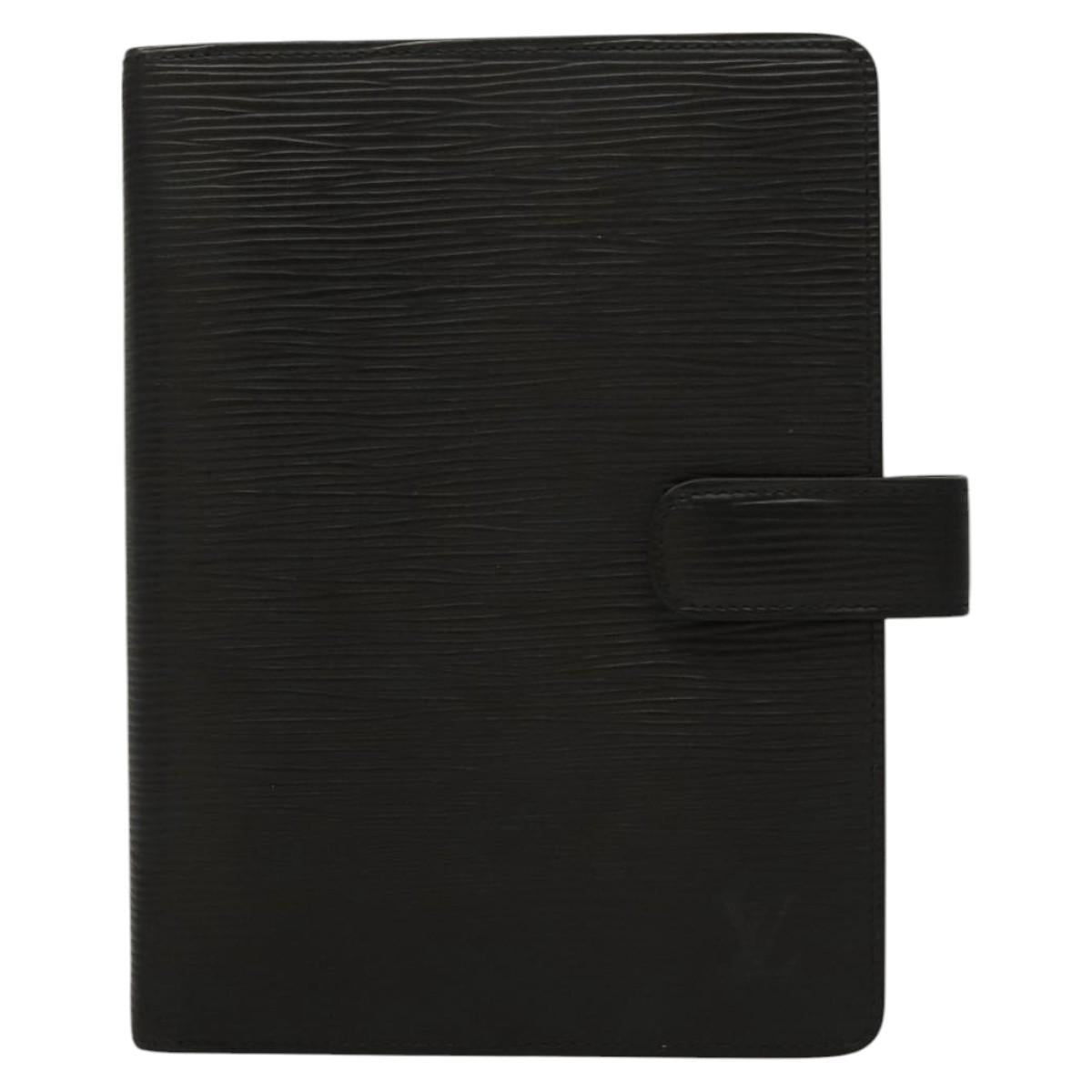 LOUIS VUITTON Epi Agenda MM Day Planner Cover Black R20042 LV Auth bs24082