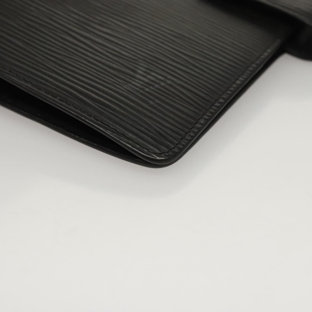 LOUIS VUITTON Epi Agenda MM Day Planner Cover Black R20042 LV Auth bs24082