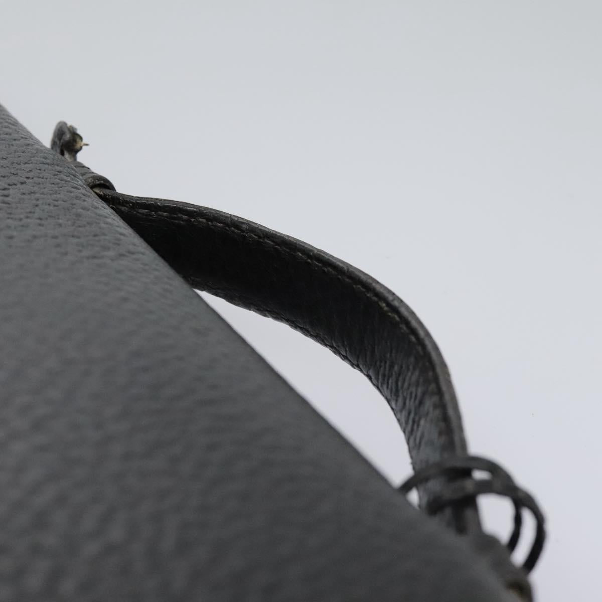 LOEWE Anagram Business Bag Leather Black Auth bs24101
