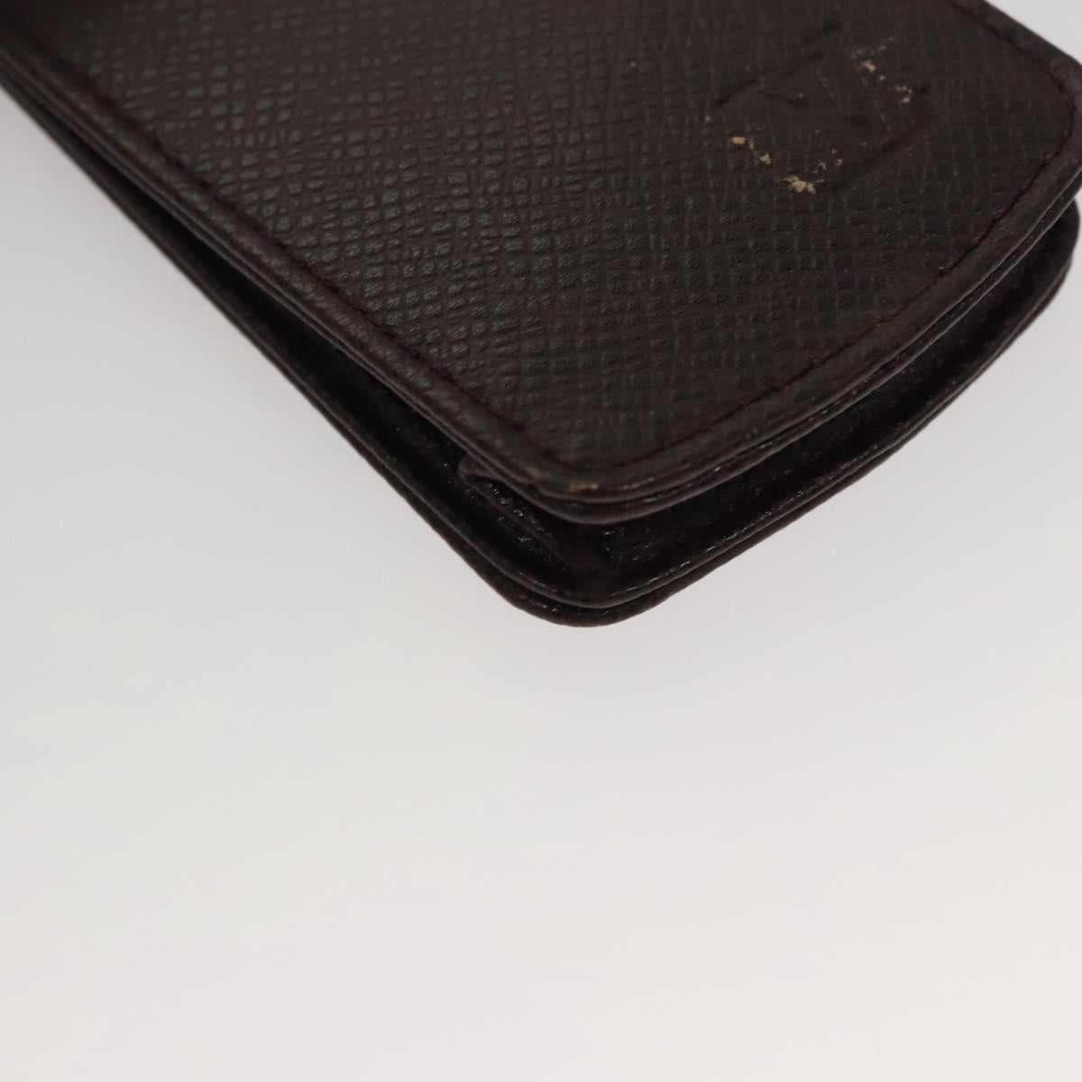 LOUIS VUITTON Taiga Dog Solo Pen Case Acajou LV Auth bs24147