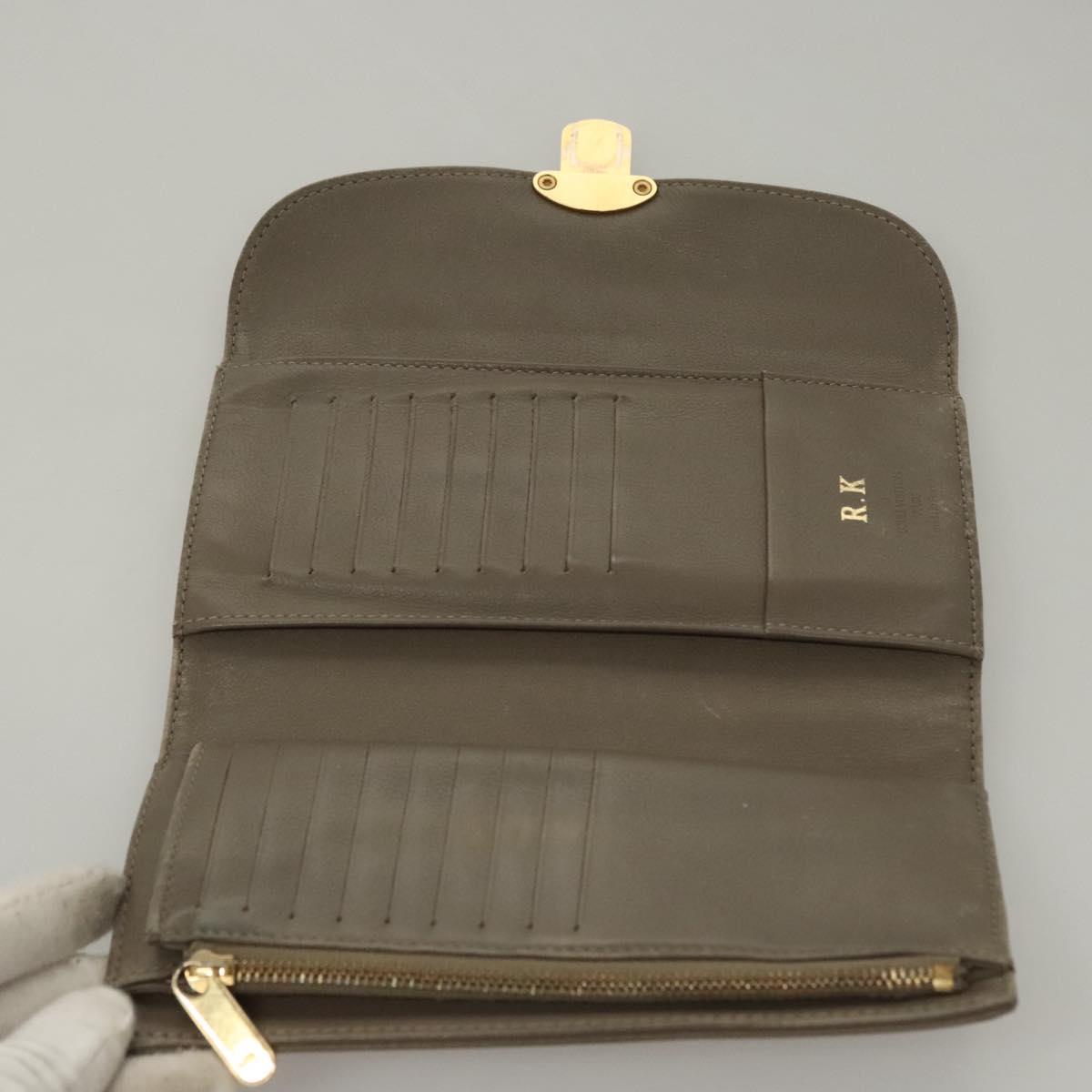 LOUIS VUITTON Monogram Mahina Portefeuille Amelia Wallet M93761 LV Auth bs24151