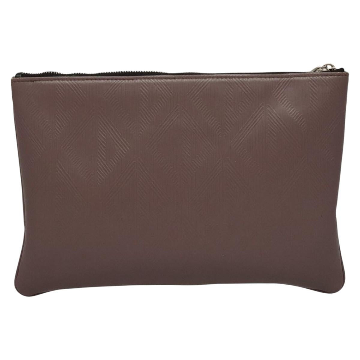 Christian Dior Pouch PVC Leather Purple Auth bs24156