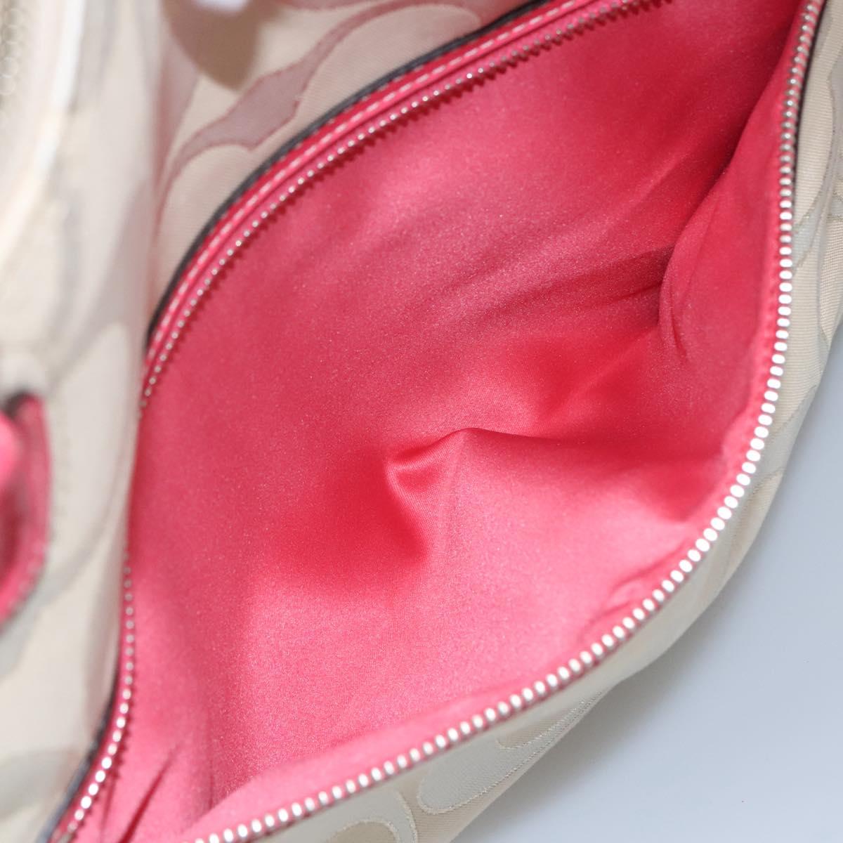 Coach Signature Tote Bag Canvas Beige Auth bs24162