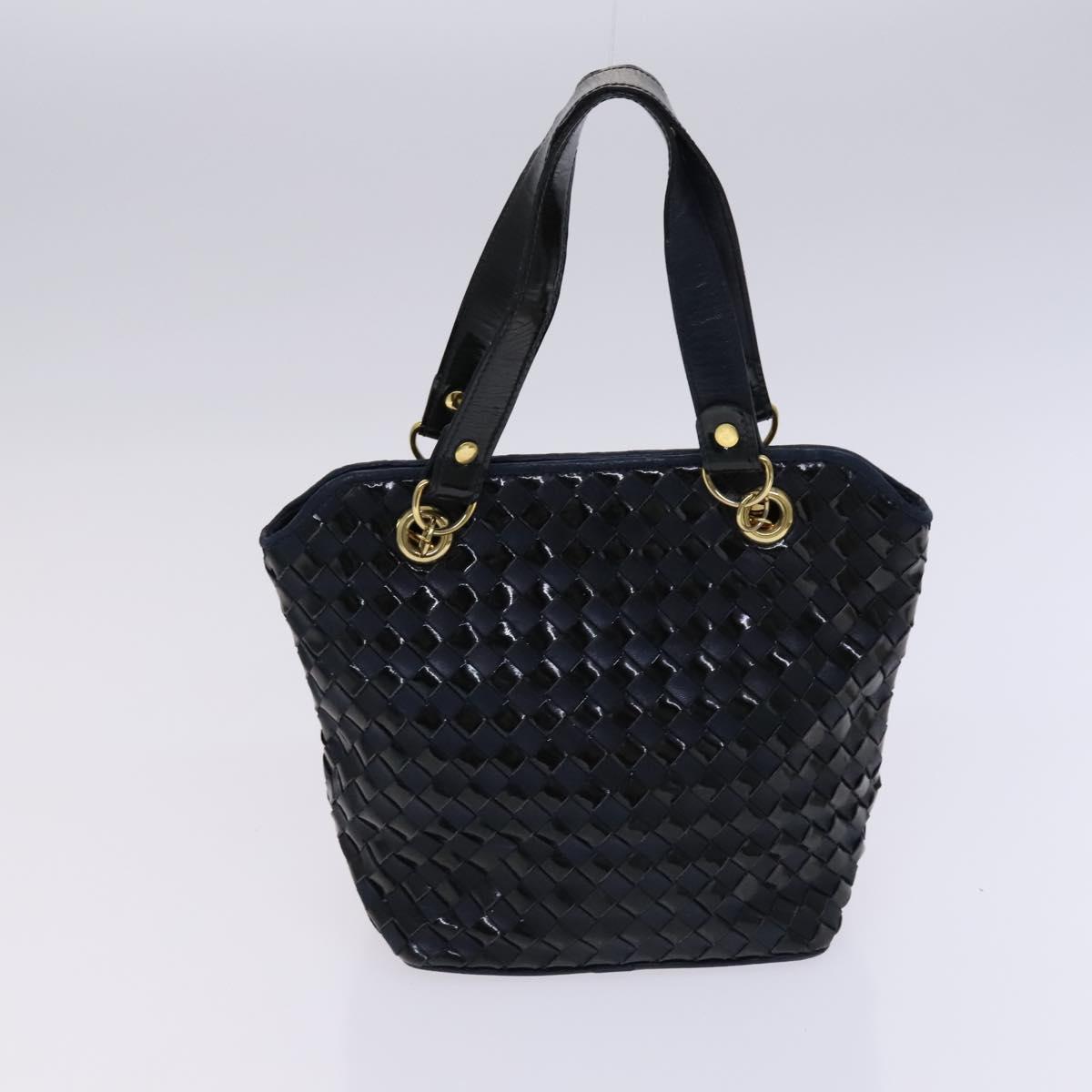 BALLY Shoulder Bag Canvas Leather 5Set Beige Brown Navy Auth bs24168