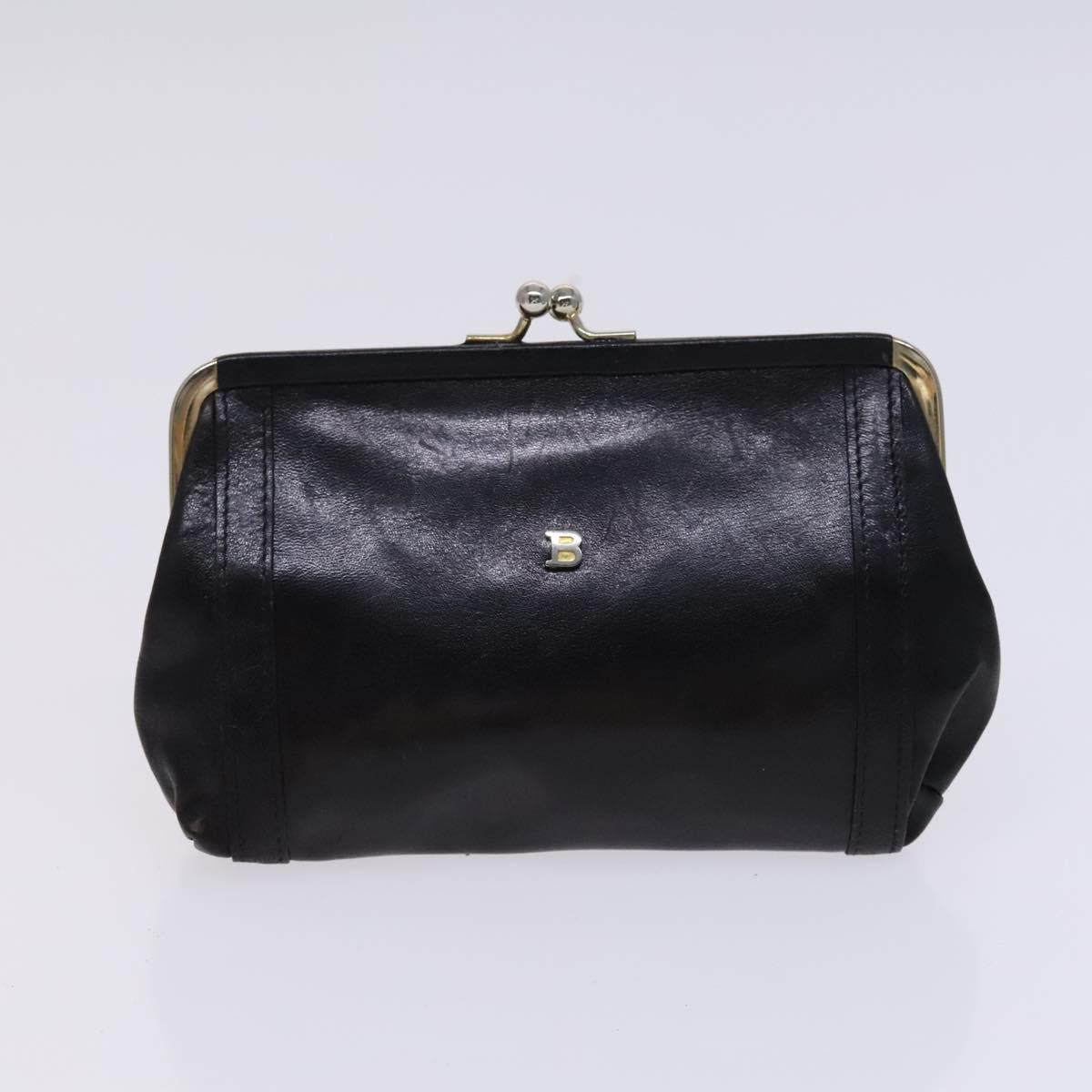 BALLY Shoulder Bag Canvas Leather 5Set Beige Brown Navy Auth bs24168