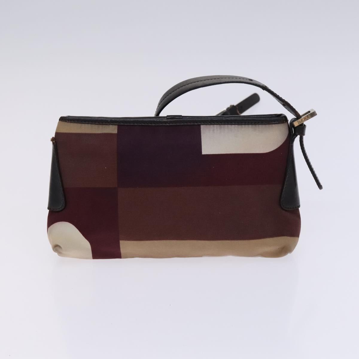 BALLY Shoulder Bag Canvas Leather 5Set Beige Brown Navy Auth bs24168