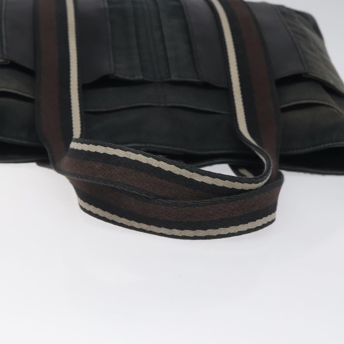 HERMES Troca Horizontal MM Tote Bag Canvas Black Auth bs24178