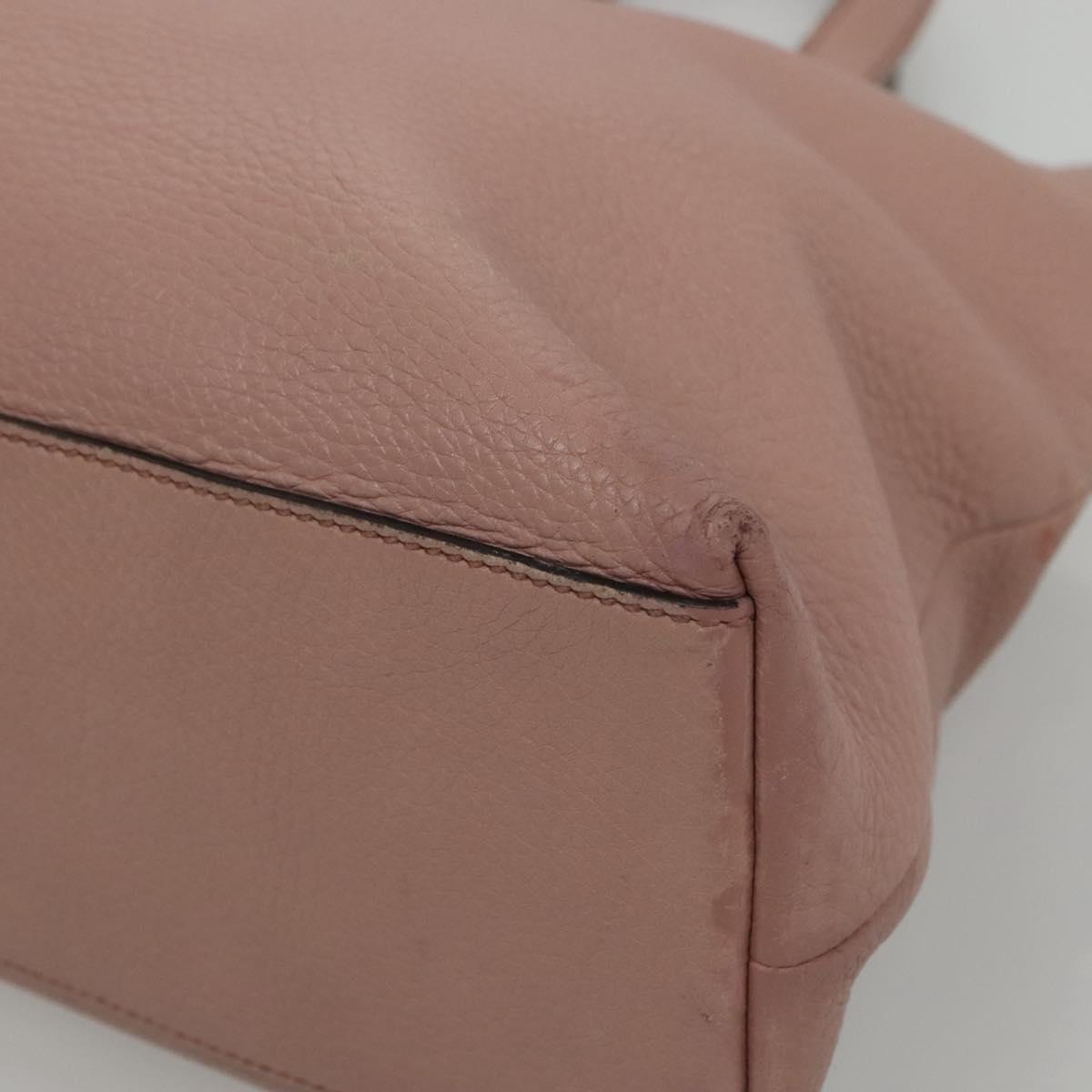 GUCCI Hand Bag Leather Outlet 2way Pink Gold 365346 Auth bs24266