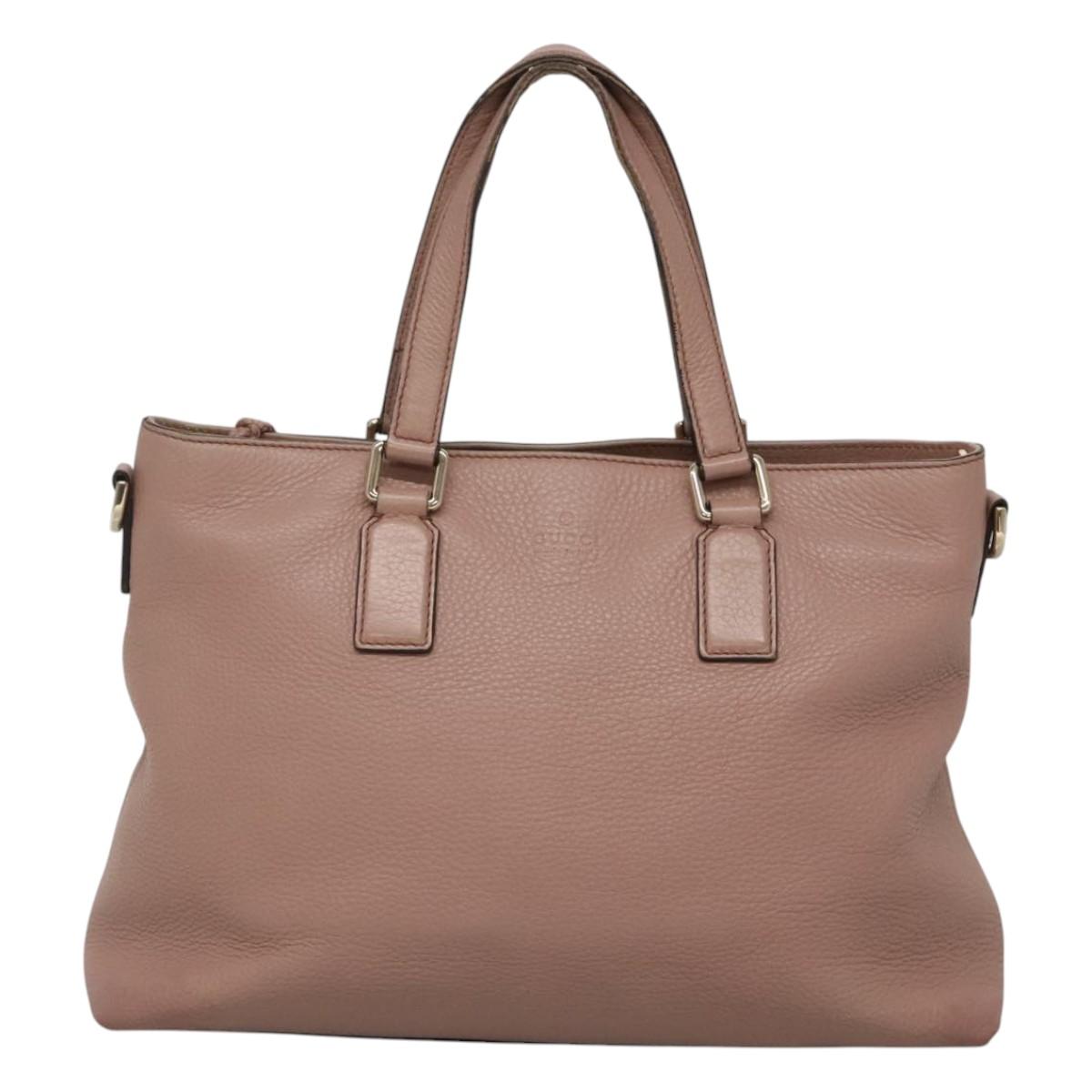 GUCCI Hand Bag Leather Outlet 2way Pink Gold 365346 Auth bs24266
