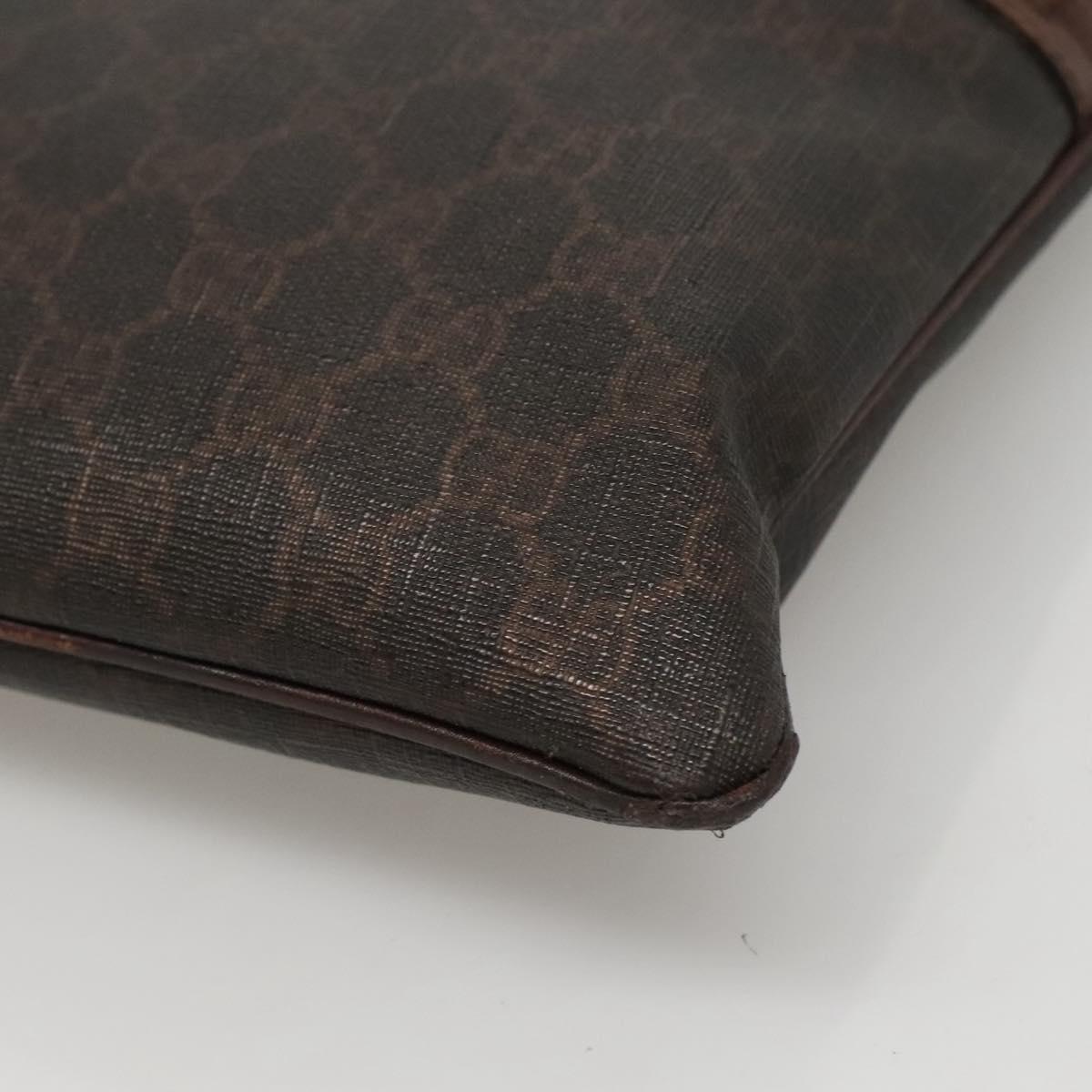 GUCCI GG Supreme Shoulder Bag PVC Outlet Brown Silver 264217 Auth bs24270