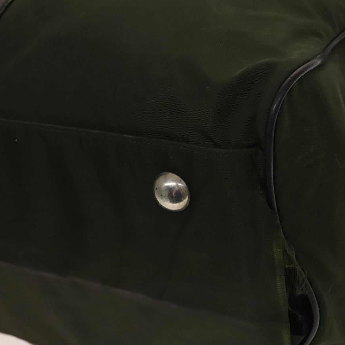 PRADA Boston Bag Nylon Khaki Auth bs24276