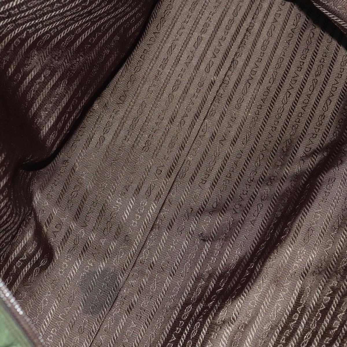 PRADA Boston Bag Nylon Khaki Auth bs24276