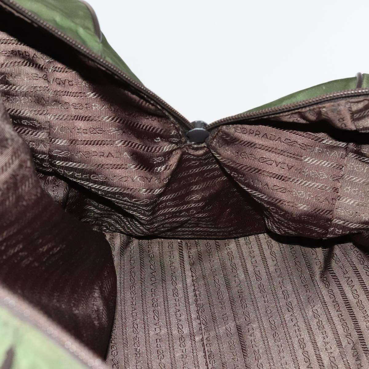 PRADA Boston Bag Nylon Khaki Auth bs24276