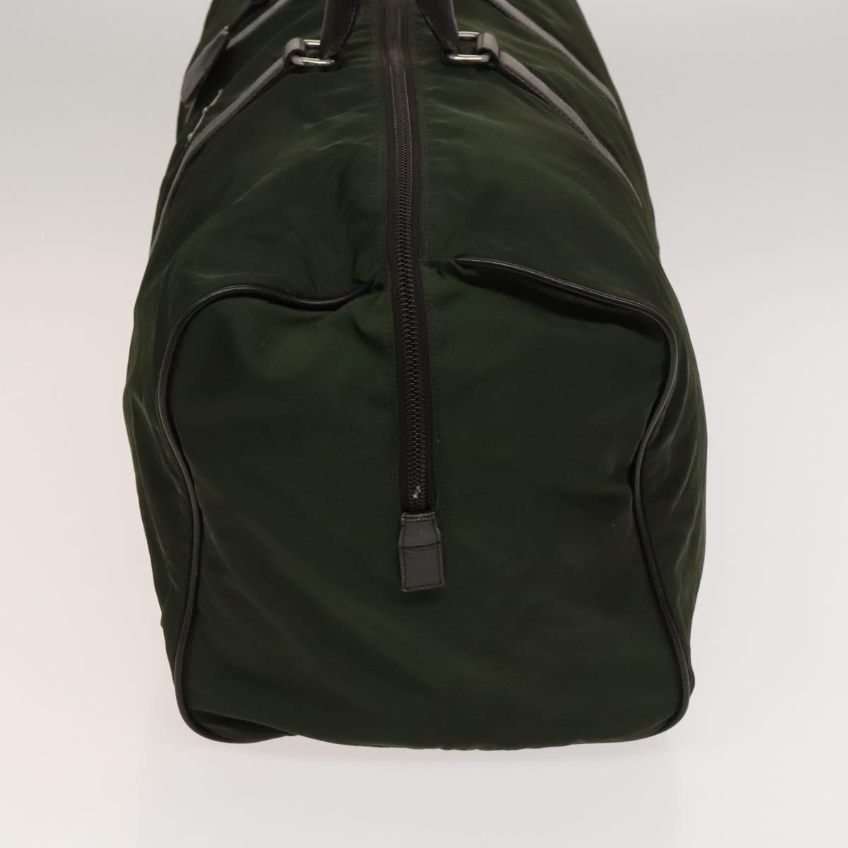 PRADA Boston Bag Nylon Khaki Auth bs24276