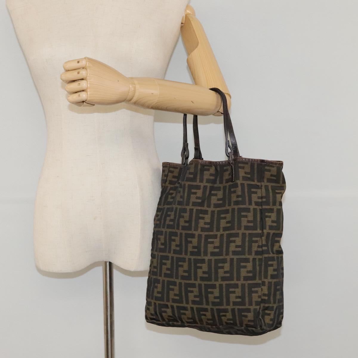 FENDI Zucca Canvas Tote Bag Brown Auth bs24286