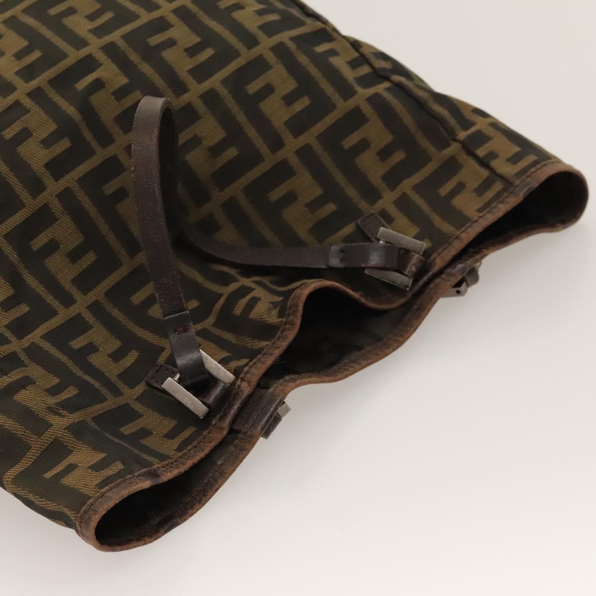 FENDI Zucca Canvas Tote Bag Brown Auth bs24286