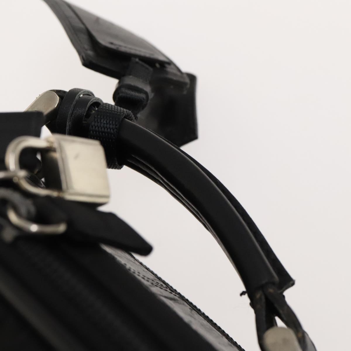 PRADA Suitcase Nylon Black Silver Auth bs24329