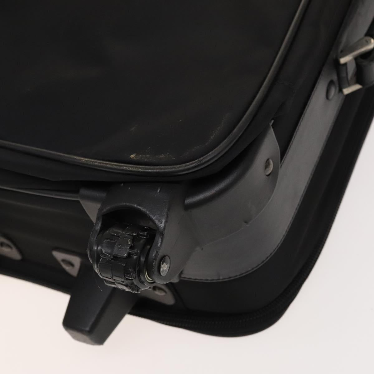 PRADA Suitcase Nylon Black Silver Auth bs24329