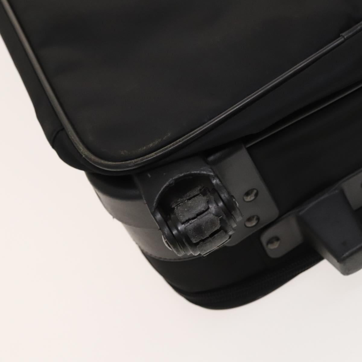 PRADA Suitcase Nylon Black Silver Auth bs24329