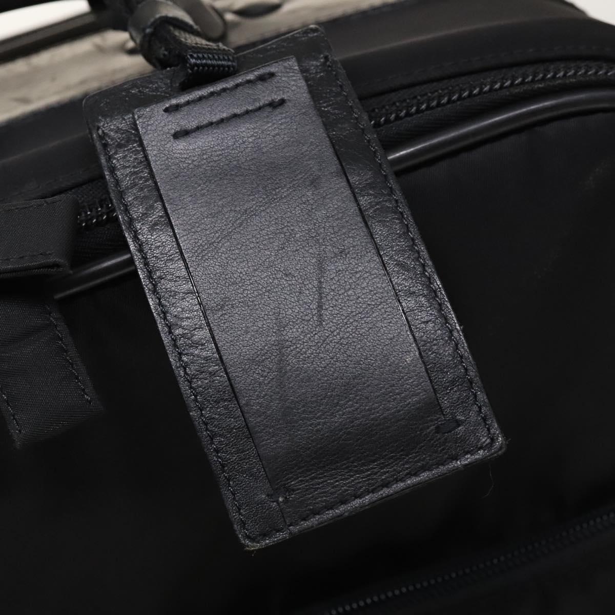 PRADA Suitcase Nylon Black Silver Auth bs24329