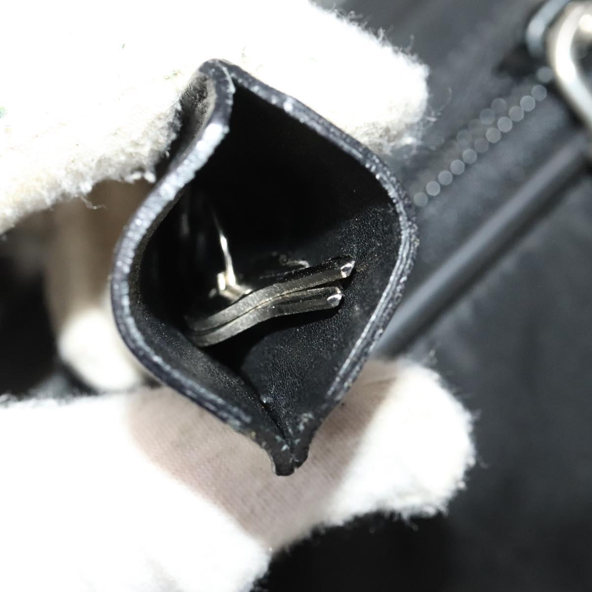 PRADA Suitcase Nylon Black Silver Auth bs24329