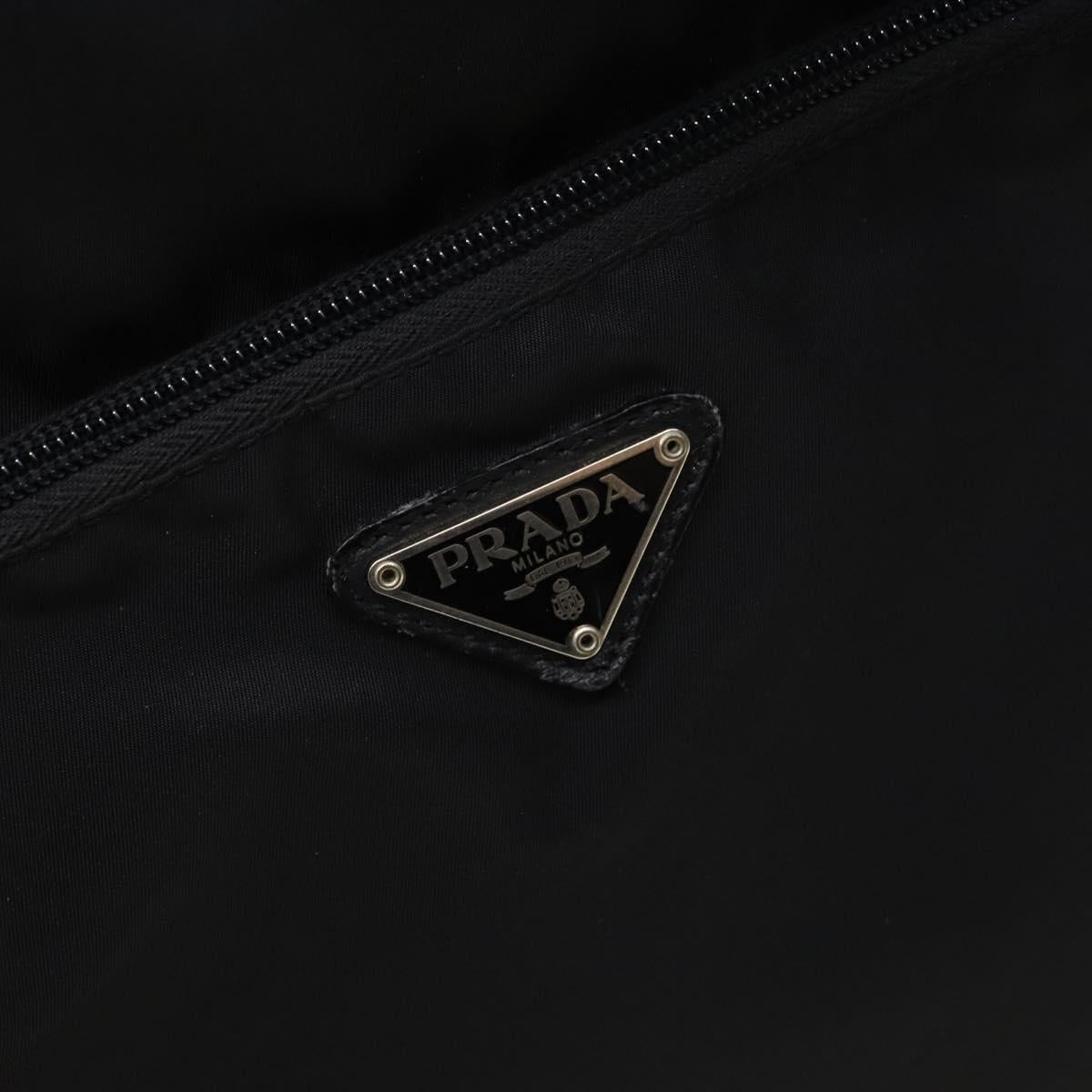 PRADA Suitcase Nylon Black Silver Auth bs24329